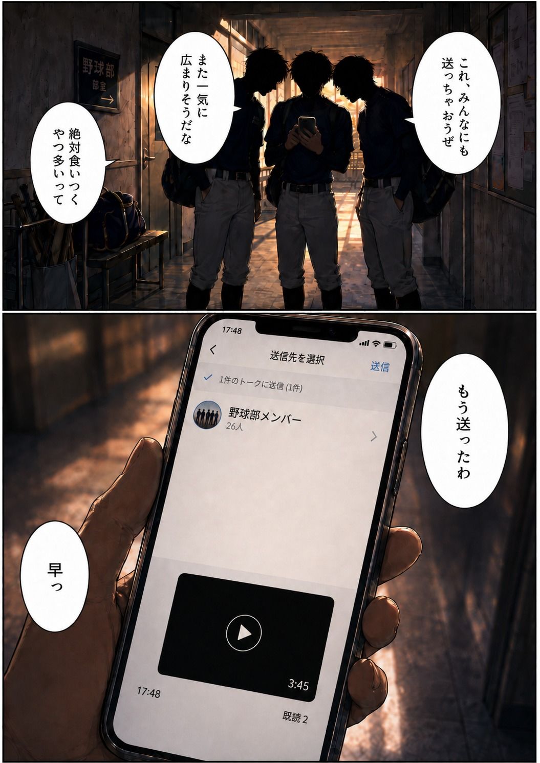 男子校内で裏取引されている動画 - サンプル画像 3