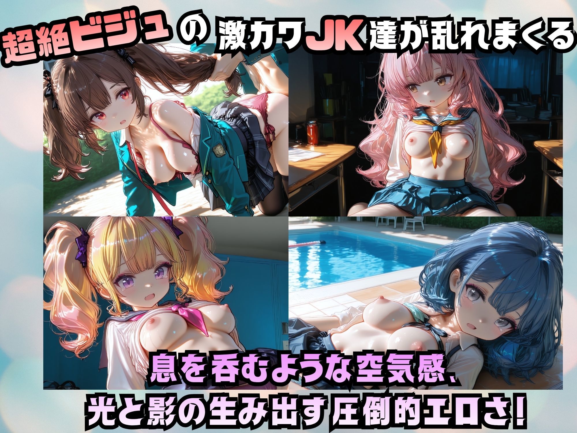 【4K神画質 120FPS】超絶ビジュ！ カースト上位 学園JK 孕ませSEX 100連発！ - サンプル画像 2