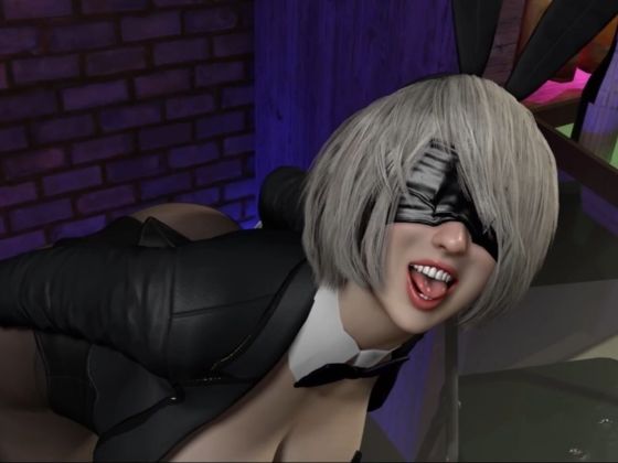 【2B×バニー】夜Barで2Bバニーパラダイス！【バニーロイド】 - サンプル画像 5