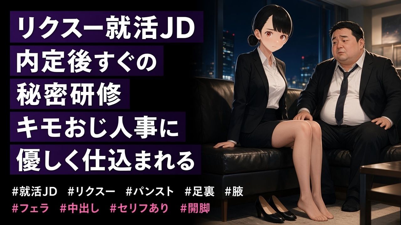 パンスト美脚のリクスー就活JDが、キモおじ人事の特別研修を受け入れるまで - サンプル画像 1
