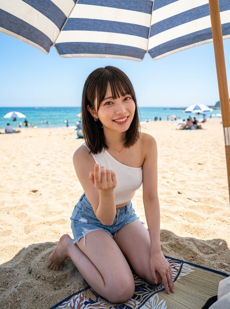 「ねえ、ずっと側にいて？」透明感200％の21歳・美菜（ミナ）と巡る真夏の絶景＆ビーチデート   写真集風ヘルシーショット - サンプル画像 1