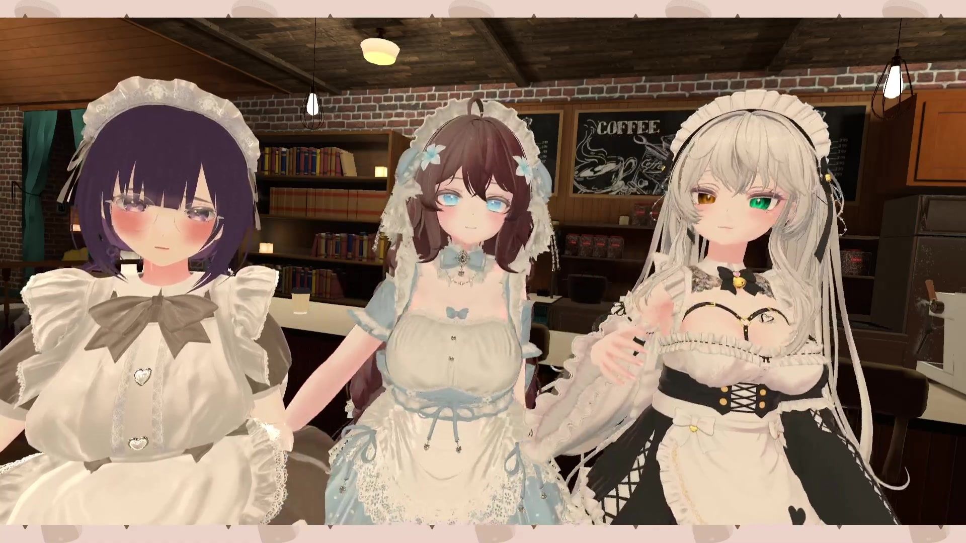 【アイテム連動】ポプロChilloutVR！！可愛いメイド達がご主人様にご奉仕…（はーと）【リスナーさん参加型】  井栗まろん - サンプル画像 1