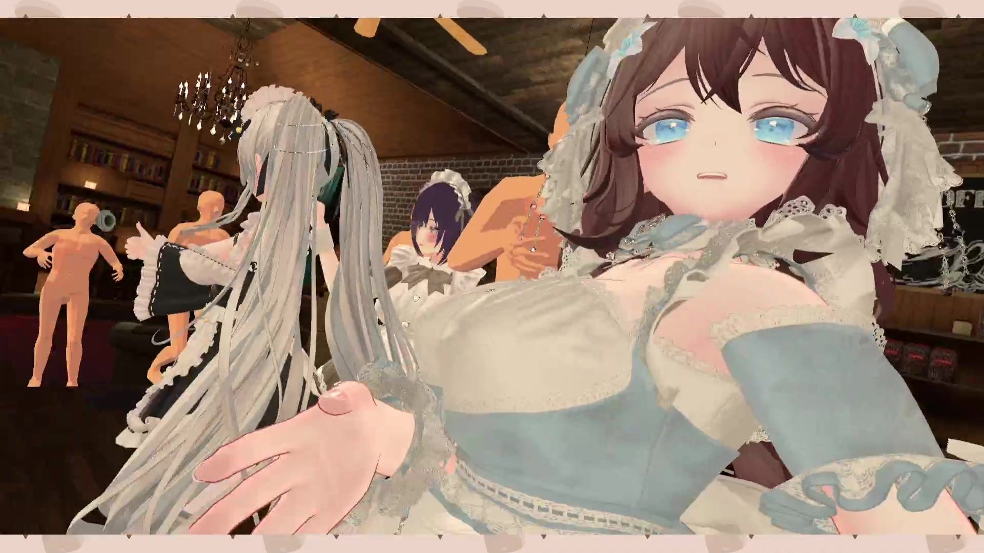 【アイテム連動】ポプロChilloutVR！！可愛いメイド達がご主人様にご奉仕…（はーと）【リスナーさん参加型】  井栗まろん - サンプル画像 2