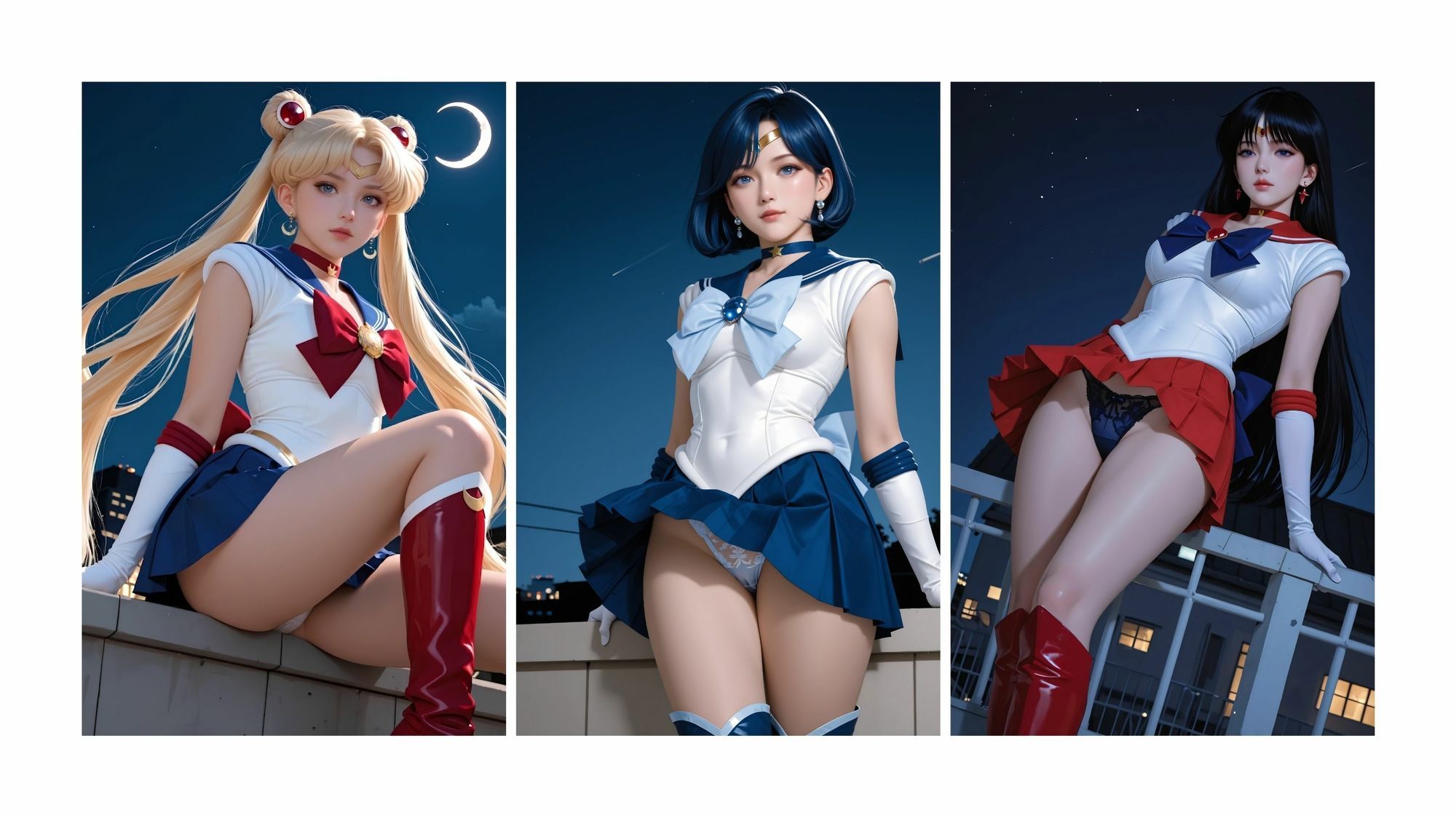 私の肛門そんなに見ないで  コスプレ  セーラー戦士10人 - サンプル画像 1