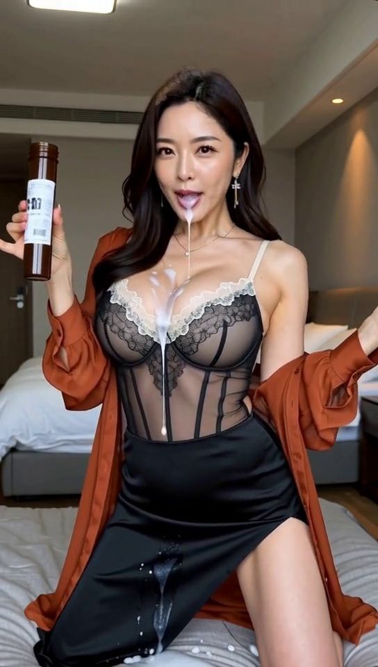 ［AI動画・スマホ特化］ベッドの上でメントスコーラしちゃう淑女な奥様…濡れちゃったから帰れないね…若妻・熟女編 - サンプル画像 6