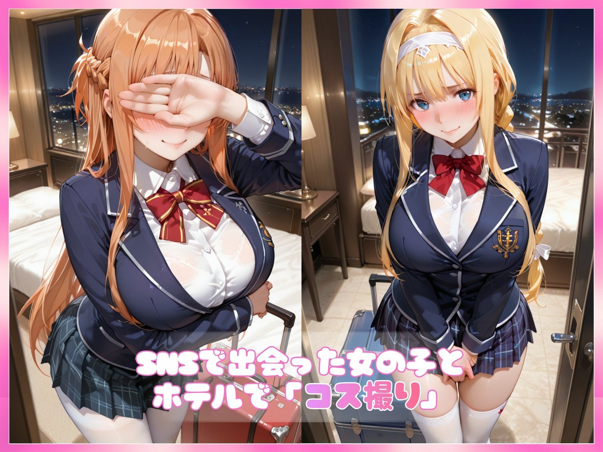 コスプレ撮るだけの約束だったのにオフパコされちゃった。 【〜あ○な＆ア○ス〜】 - サンプル画像 1