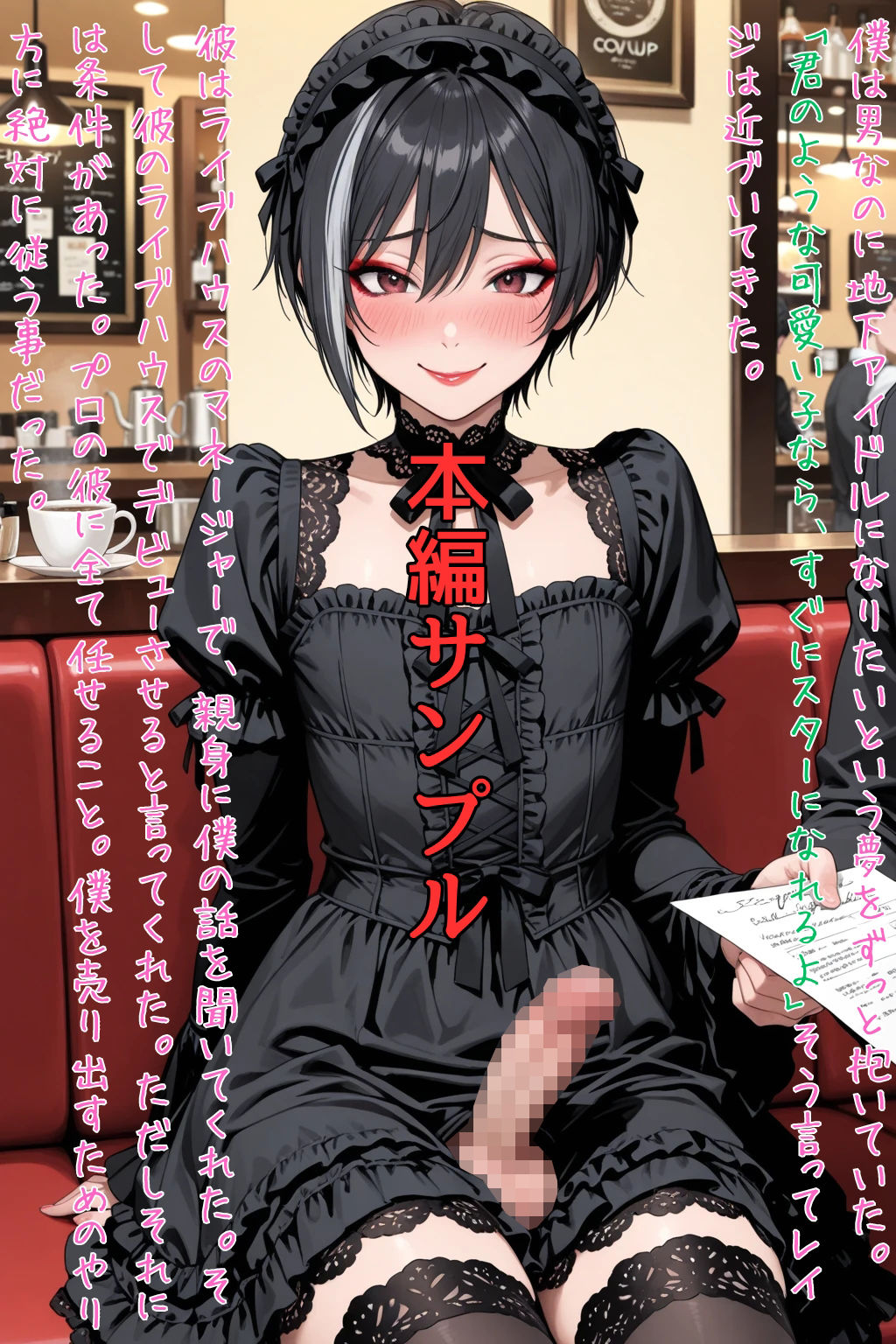 Sissy Captions Mな男の娘のシシーキャプション集9 地下アイドルの男の娘 夢を叶える代償に… 僕は彼の言いなりになった… - サンプル画像 1