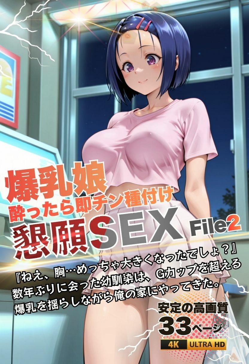 宅飲み爆乳娘 懇願SEX File1＆2 - サンプル画像 1