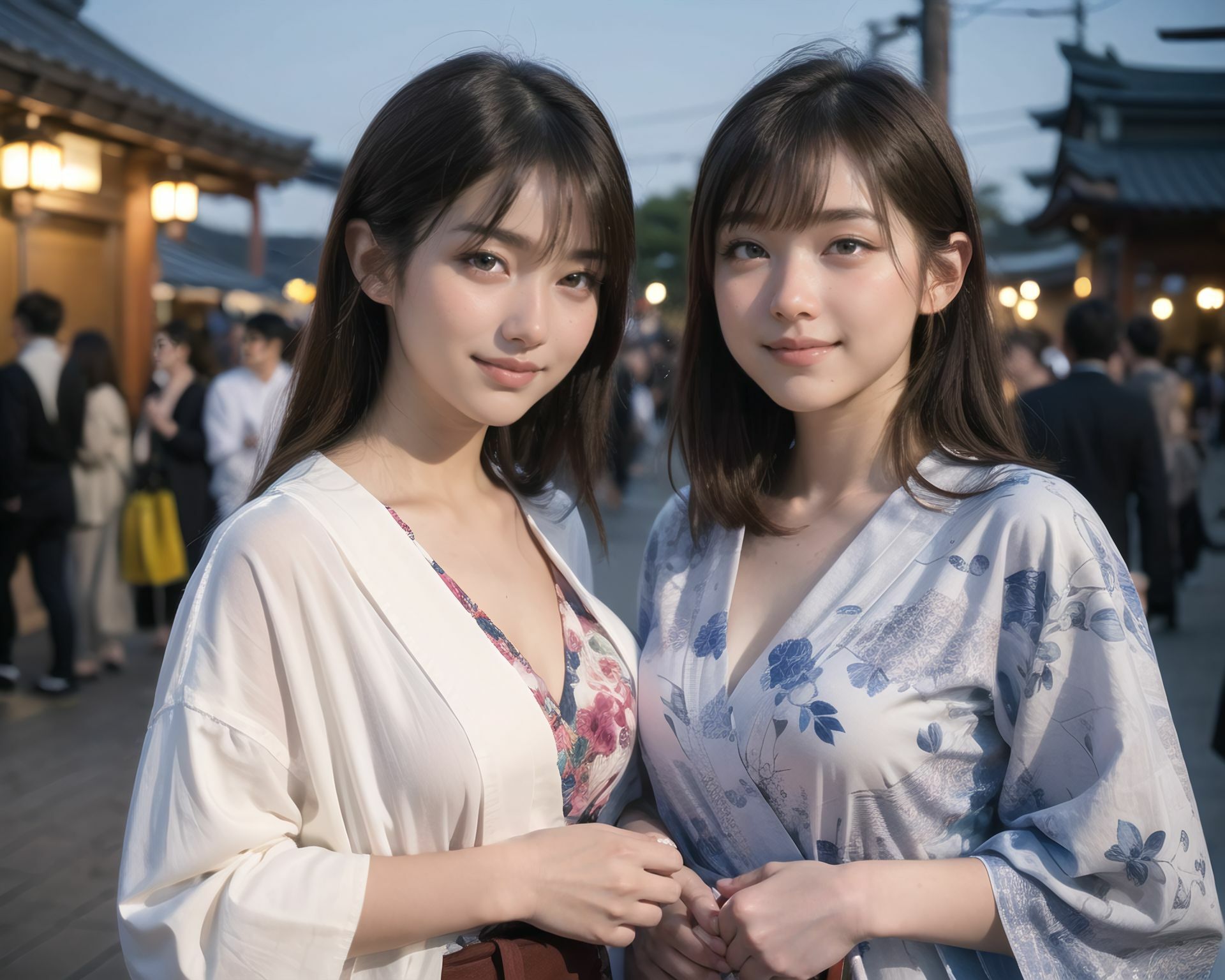 AI美少女写真集 素顔の RUNA - （7） 〜夜の提灯に溶ける、もうひとつの距離〜 - サンプル画像 4
