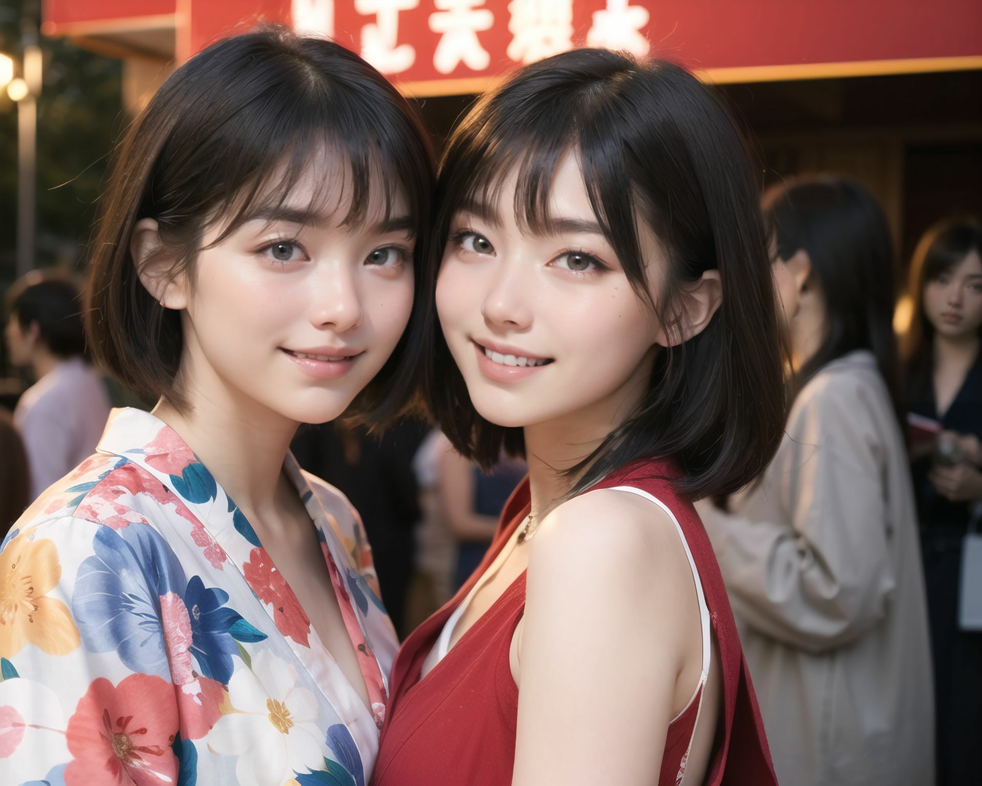 AI美少女写真集 素顔の RUNA - （7） 〜夜の提灯に溶ける、もうひとつの距離〜 - サンプル画像 5