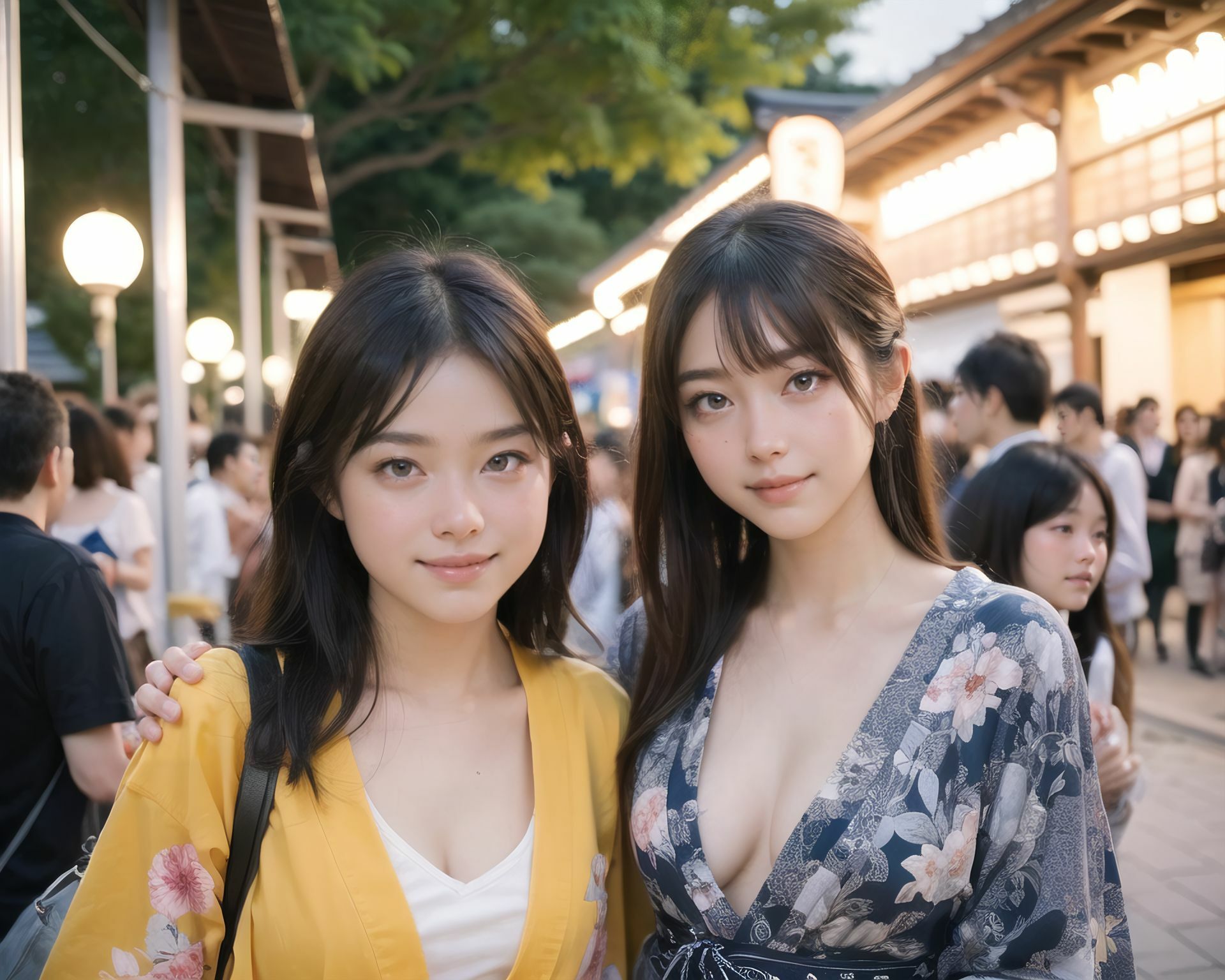 AI美少女写真集 素顔の RUNA - （7） 〜夜の提灯に溶ける、もうひとつの距離〜 - サンプル画像 6
