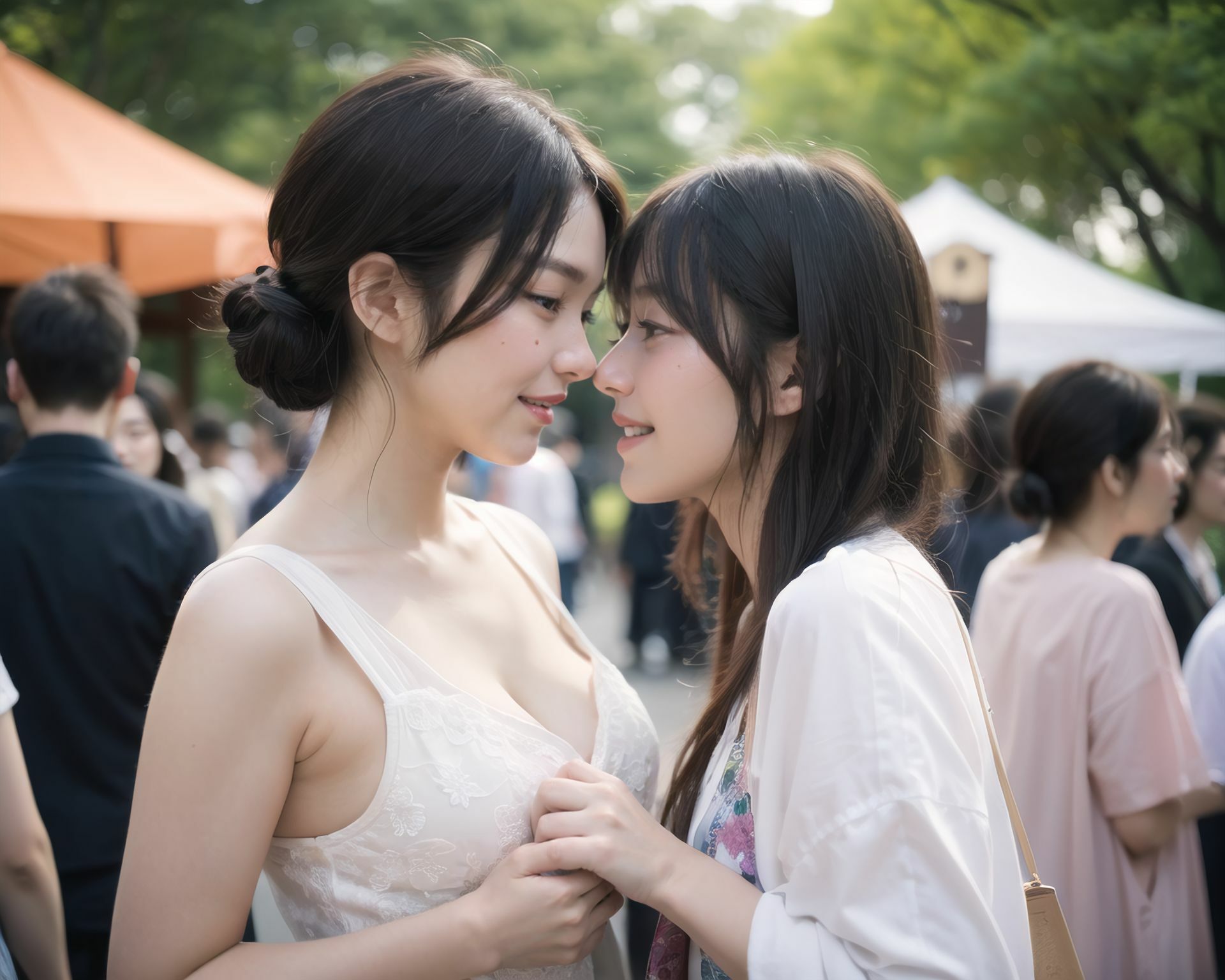 AI美少女写真集 素顔の RUNA - （7） 〜夜の提灯に溶ける、もうひとつの距離〜 - サンプル画像 8