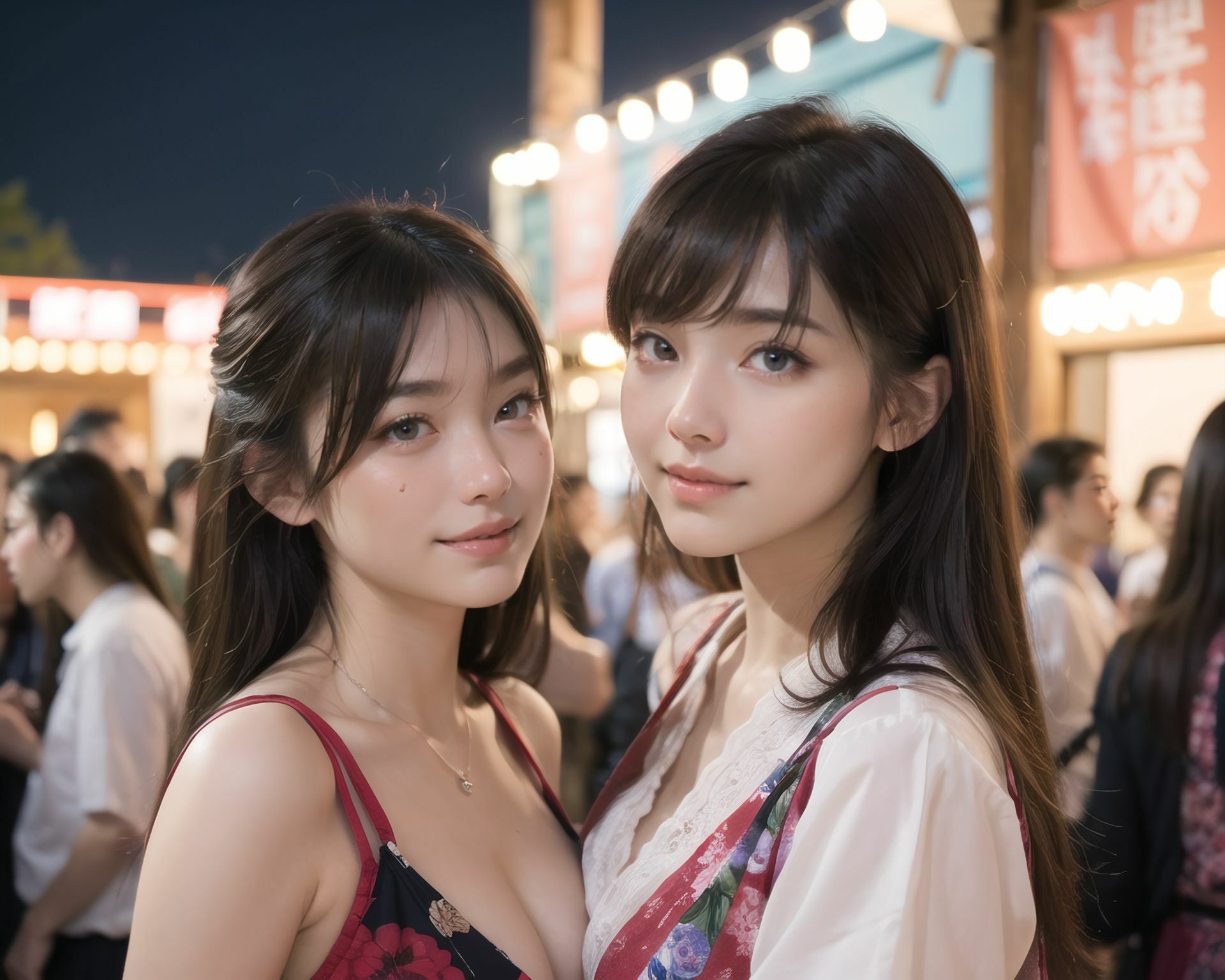 AI美少女写真集 素顔の RUNA - （7） 〜夜の提灯に溶ける、もうひとつの距離〜 - サンプル画像 9
