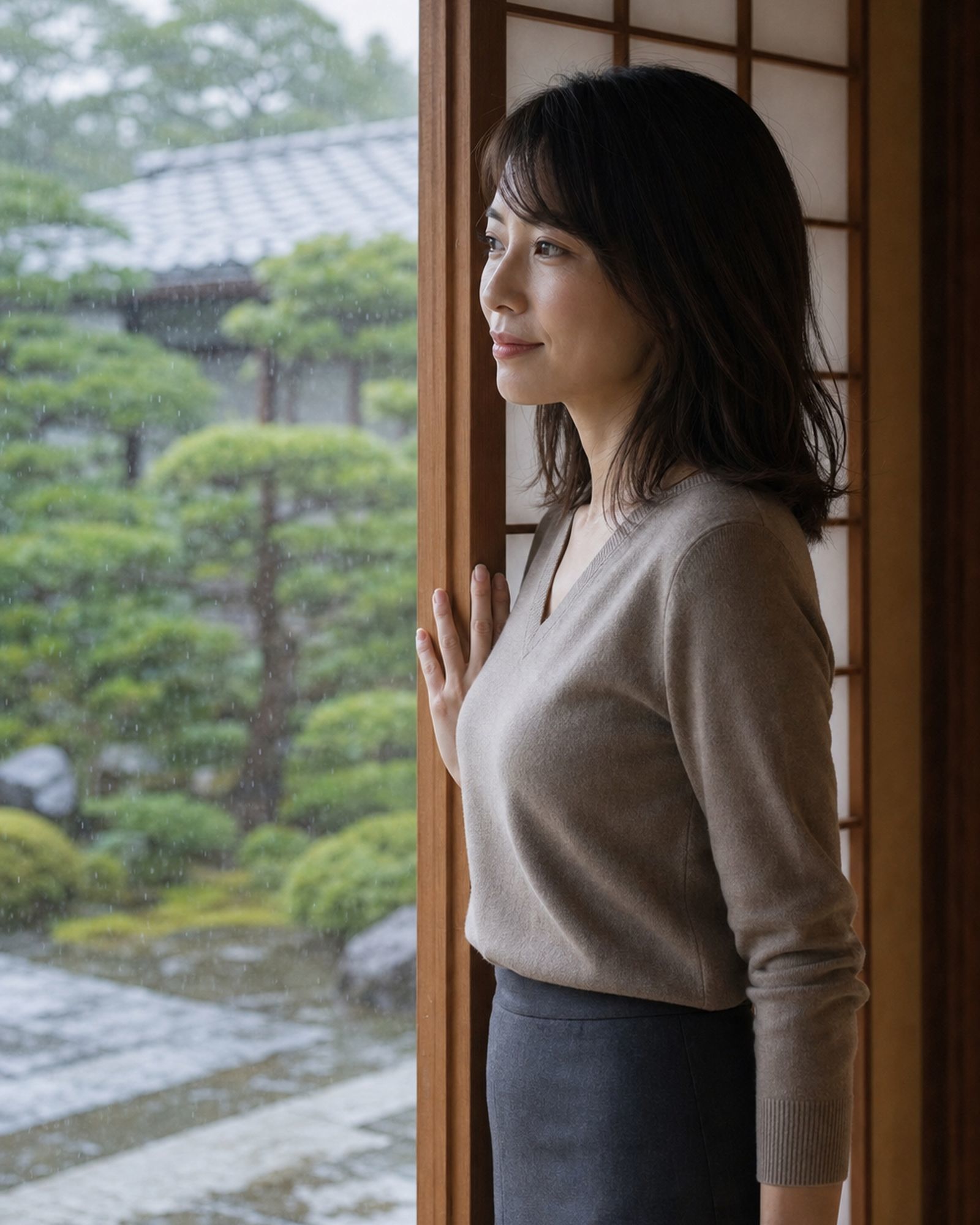 雨の温泉宿で、綾乃と。 - サンプル画像 3