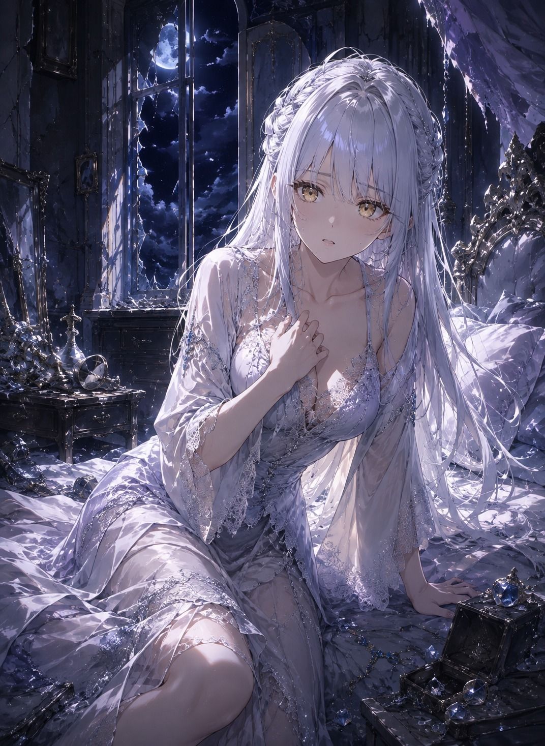 黒月の姫 ― Selene Lunaria ― 第一章「月なき王国の目覚め」 - サンプル画像 1