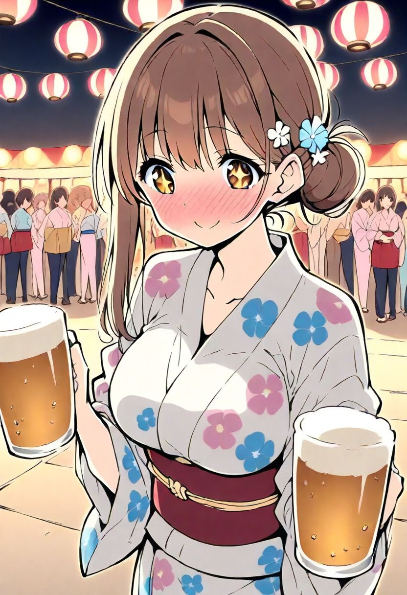 おしよわブースターパック2 - 浴衣｜押しに弱いOLの「浴衣で夏祭り」ストーリーイラスト集【R-18】 - サンプル画像 3