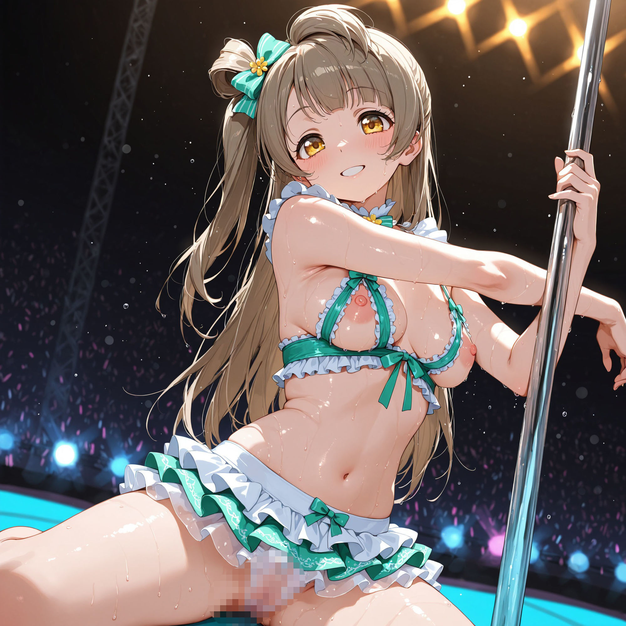 恥ジライブ！！ ポールダンス 穂○果・絵○・こ○り - サンプル画像 8