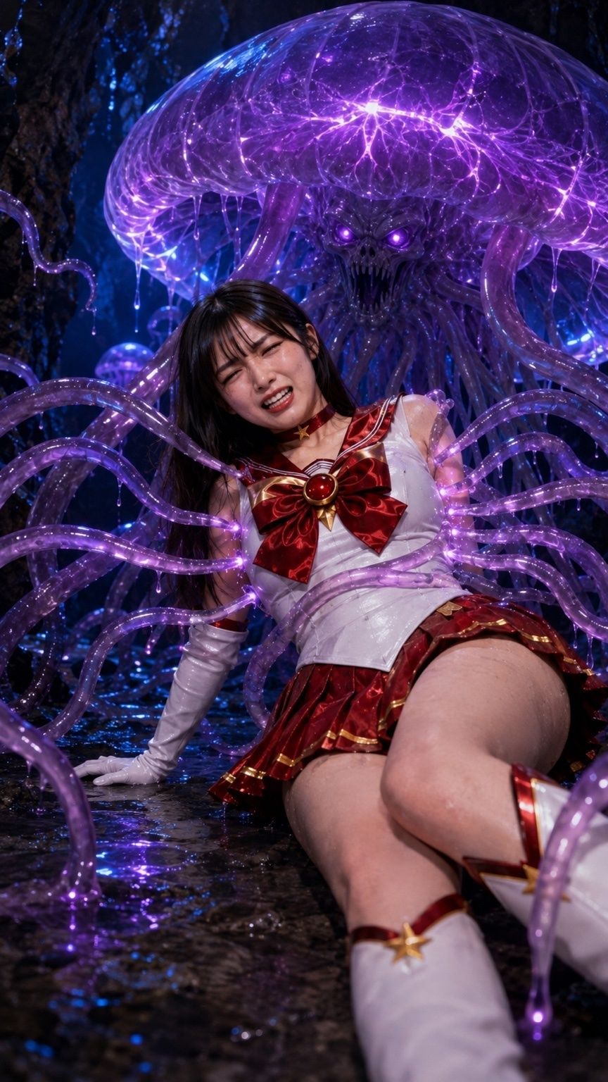 特撮ヒロイン絶体絶命！〜クラゲ怪人の触手地獄〜 - サンプル画像 3