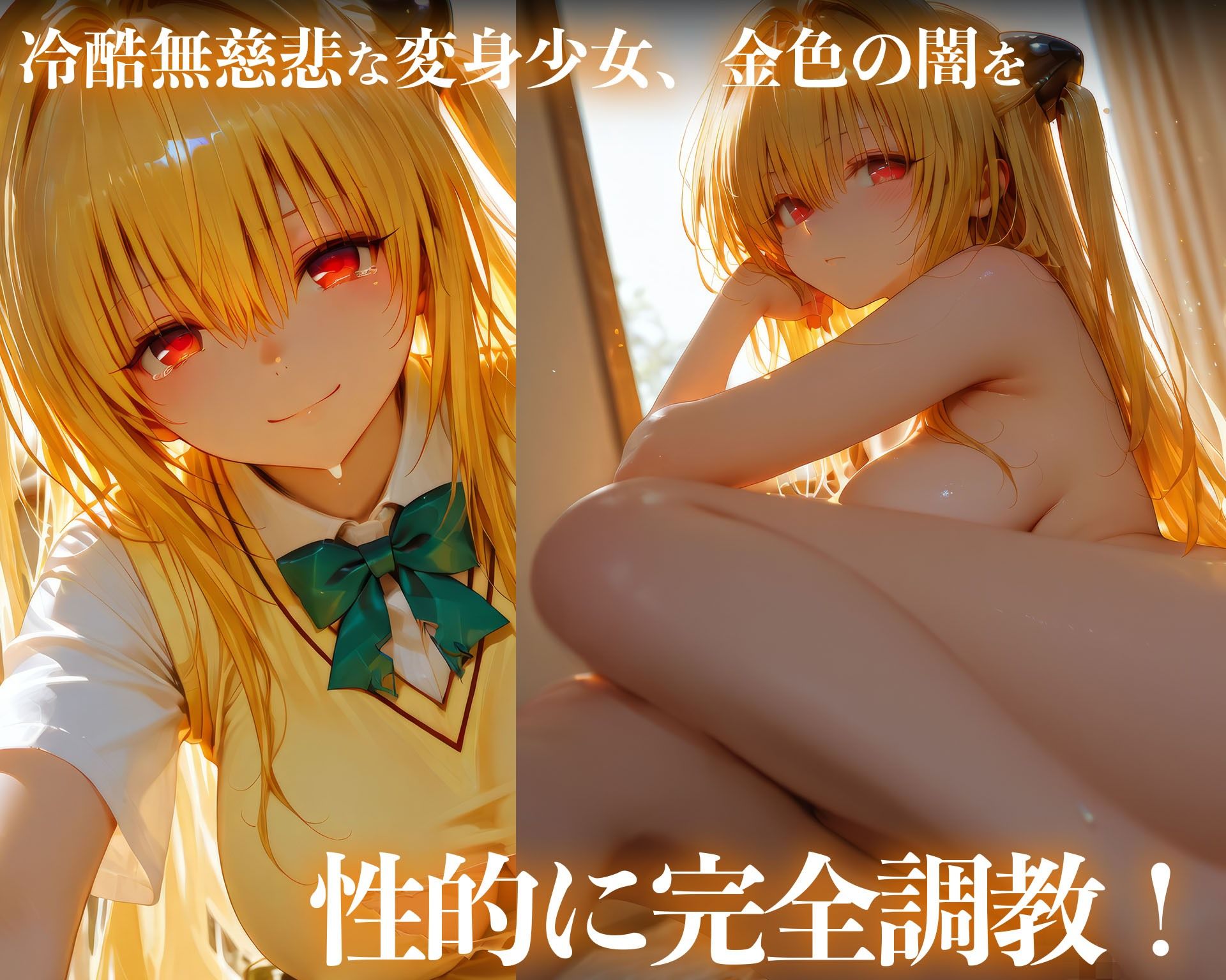 【イラスト＋アニメ付き】金色の闇、服従！冷酷な変身少女肉便器調教記録録 〜ヤミの極上おま●こ24時間搾精耐久〜 - サンプル画像 2