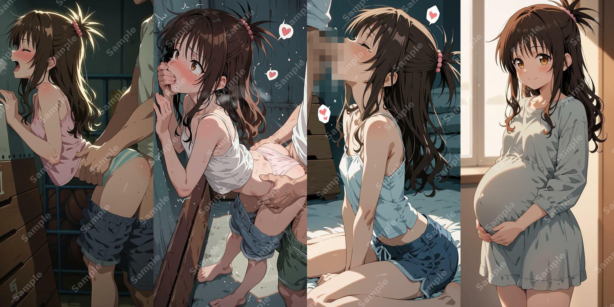 ヒロイン全員孕ませルート  体育倉庫で立ちバック！ - サンプル画像 3