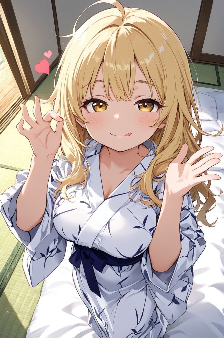 エロゲー好きな金髪ギャルちゃんとのえっちなご奉仕タイム 浴衣衣装編 - サンプル画像 1