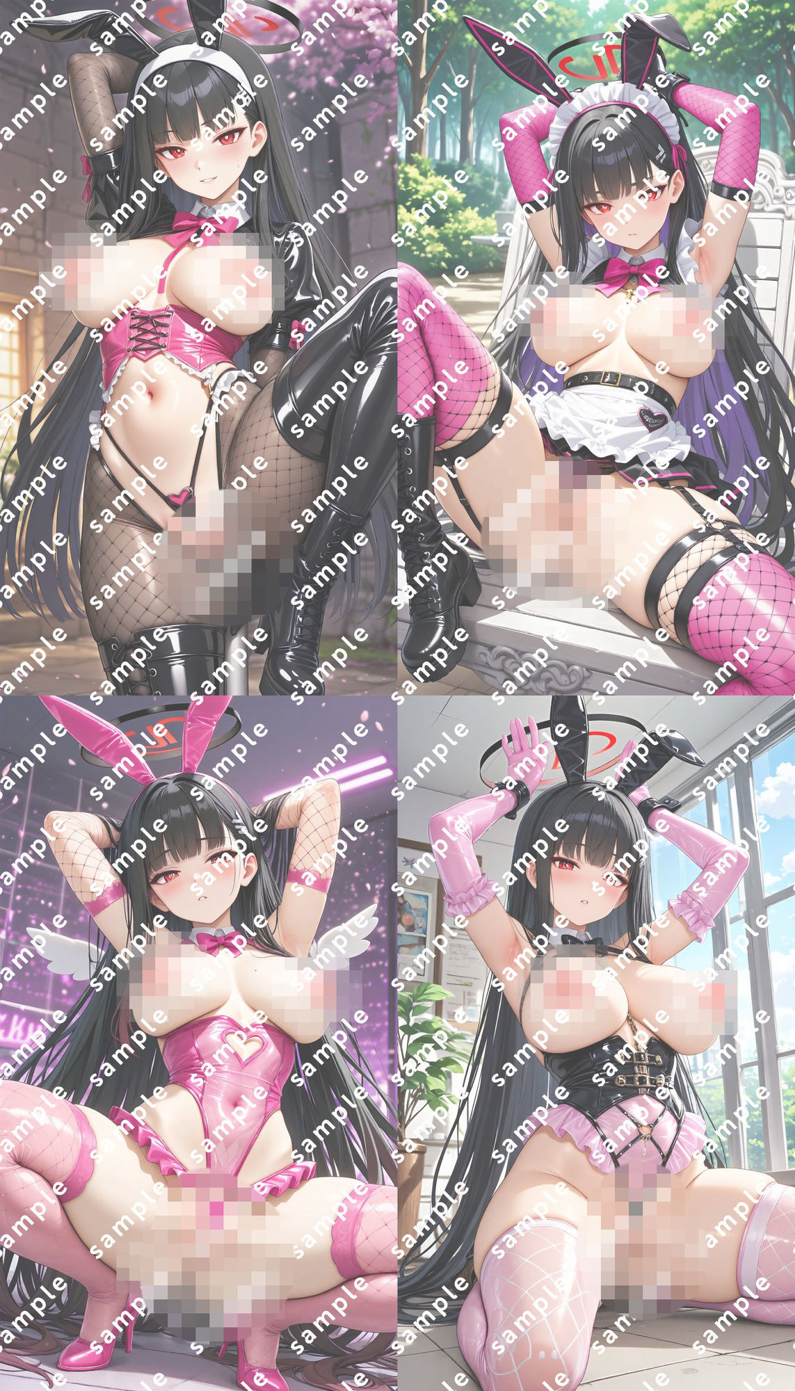 ブルーアーカ〇ブの裸よりエロい衣装のドスケベポーズ集【第1弾】 - サンプル画像 5