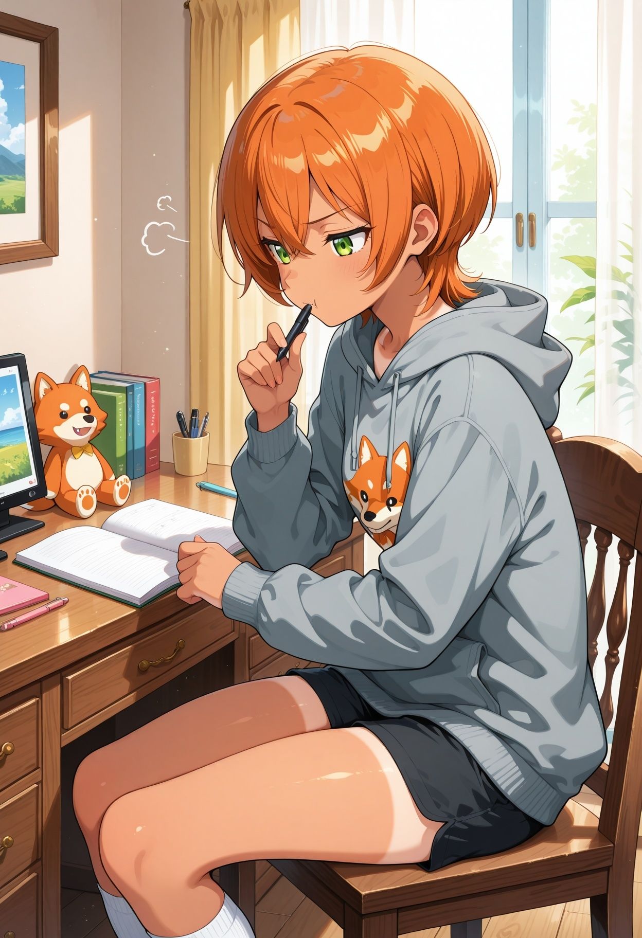 【AI CG集】家庭教師の日、教え子の部屋で〜5人の教え子の場合〜 - サンプル画像 5