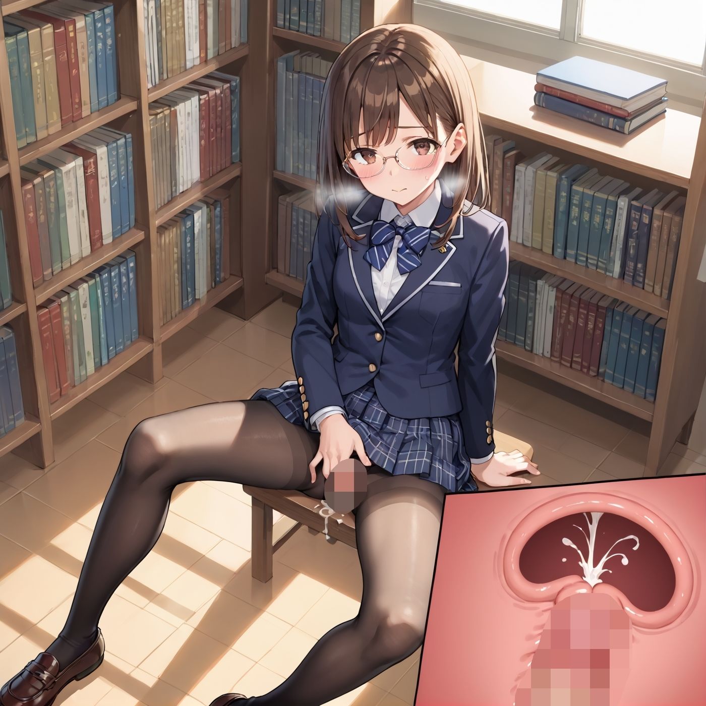 学園性活！図書委員と官能的な秘め事9【メガネ美少女の厳選CG209枚収録】 - サンプル画像 4