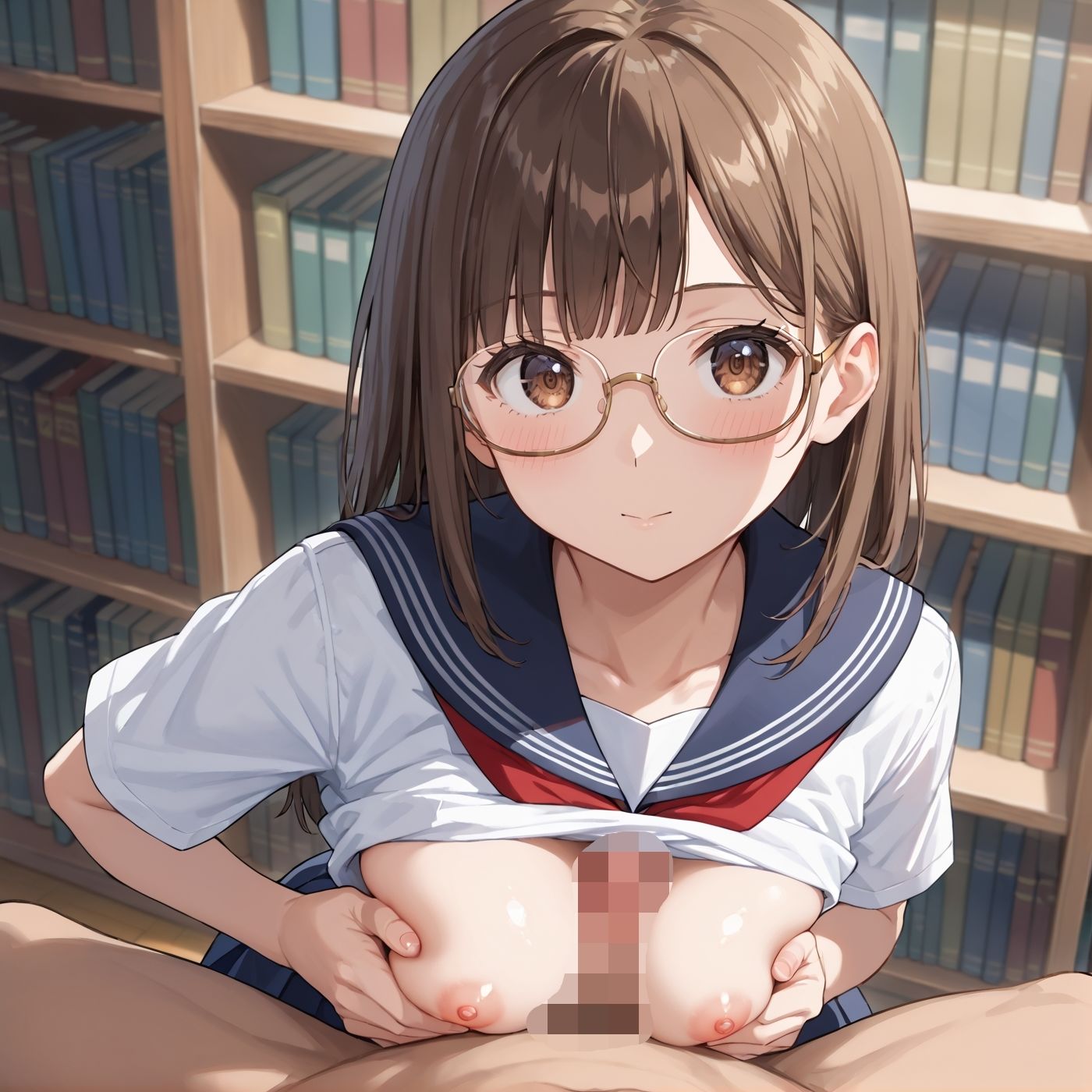 学園性活！図書委員と官能的な秘め事9【メガネ美少女の厳選CG209枚収録】 - サンプル画像 5
