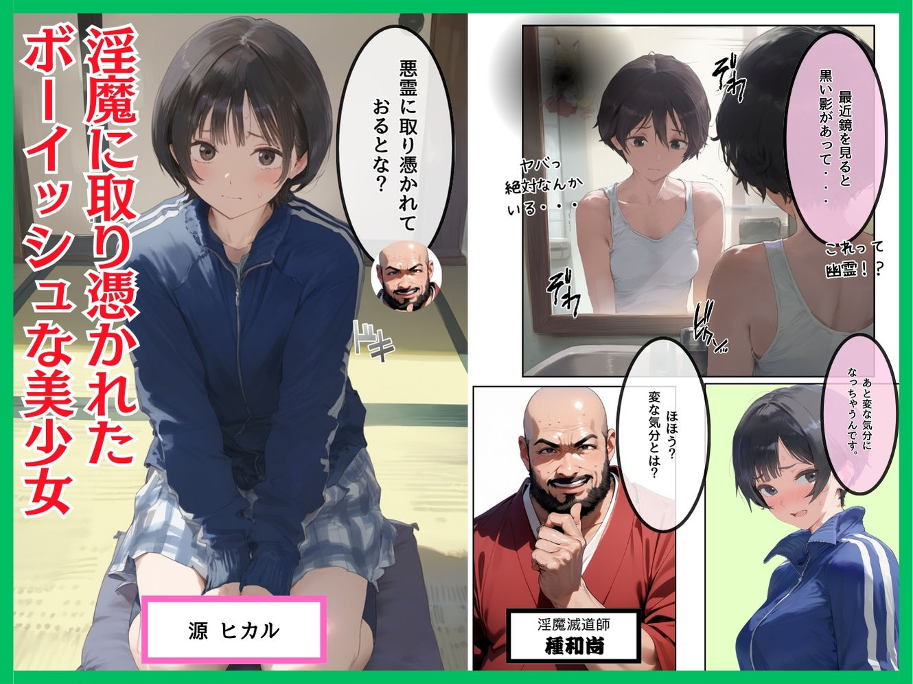 淫魔に憑かれたボーイッシュ陸上部員！毎日足ピンオナニー止まらない！絶倫和尚の中出し種付け除霊！おじさん特濃ザーメン大量注入でおまんこきもちえええええ！！ - サンプル画像 1
