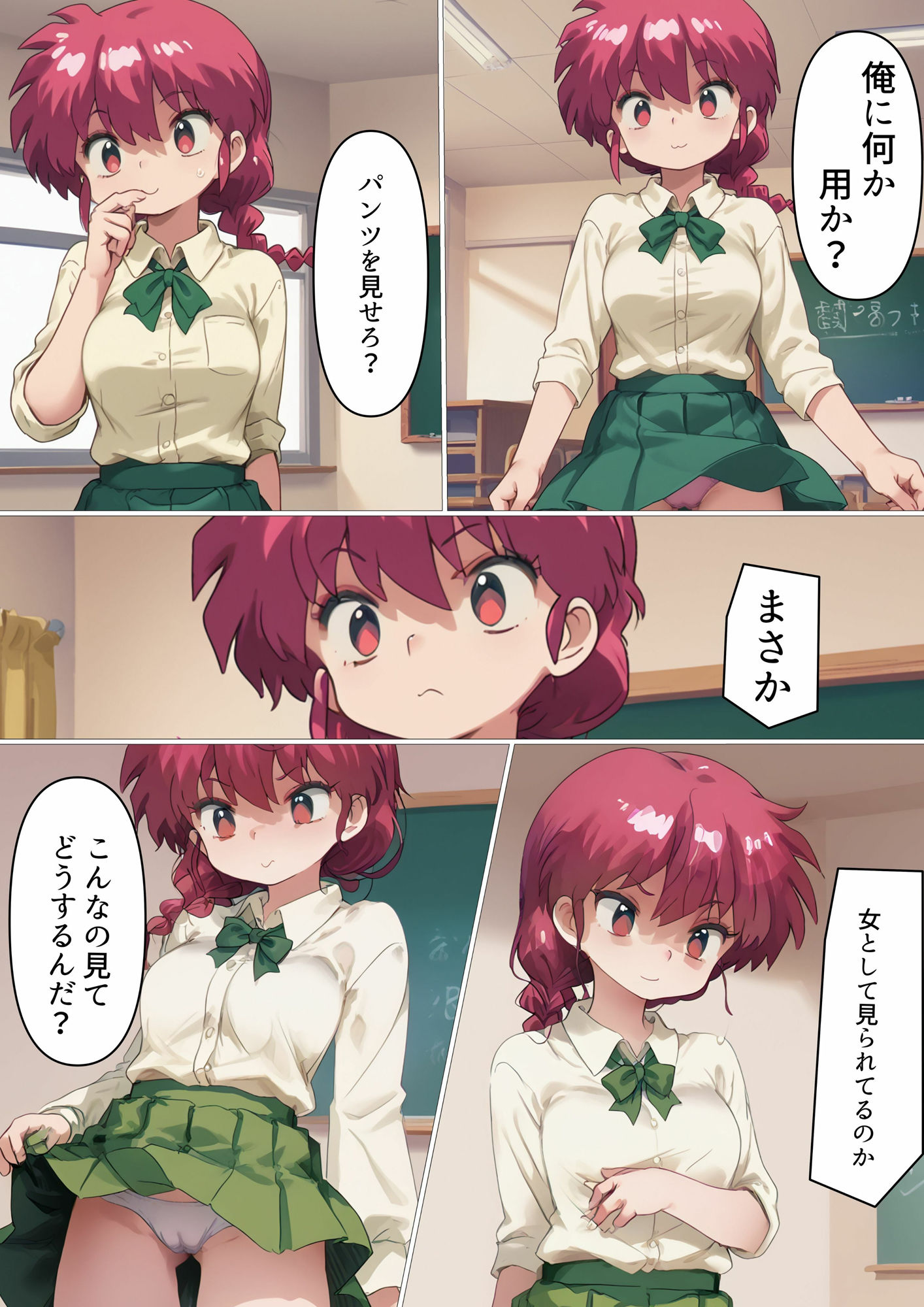 おさげの女 ら〇ま 俺は男じゃなくてもいいかもしれない - サンプル画像 8