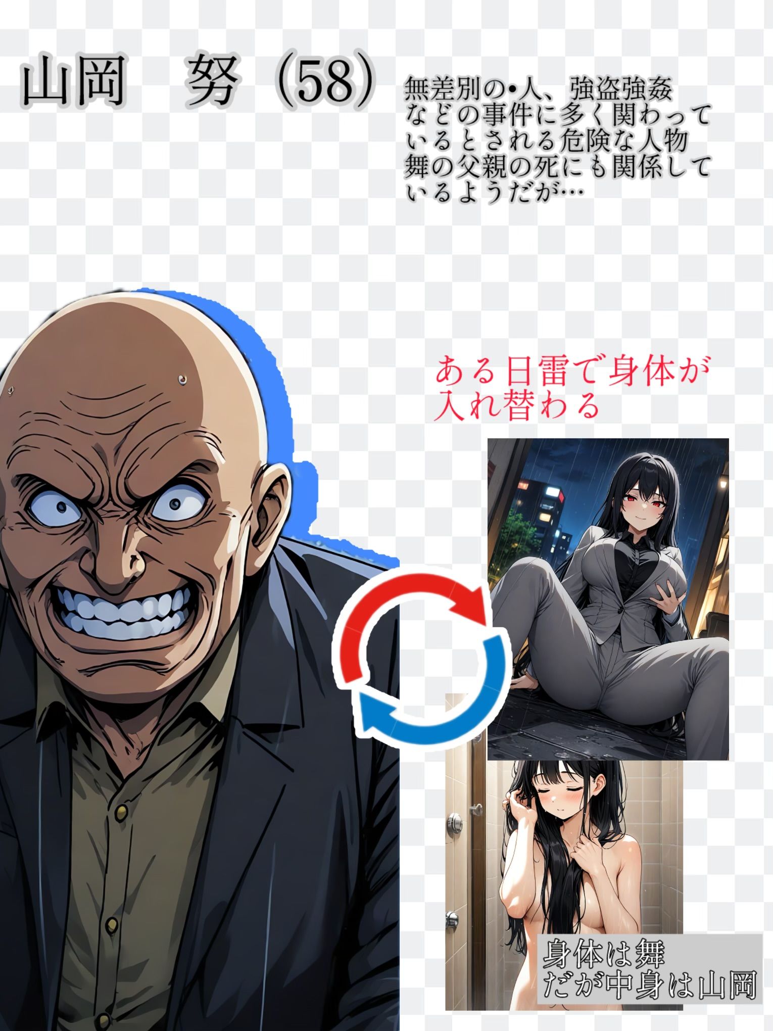 【入れ替わり・漫画】最悪の入れ替わり - サンプル画像 2