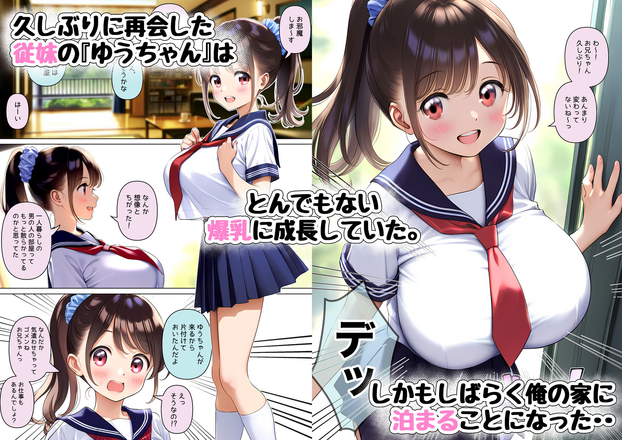 再会した従妹が爆乳になってた。 - サンプル画像 1