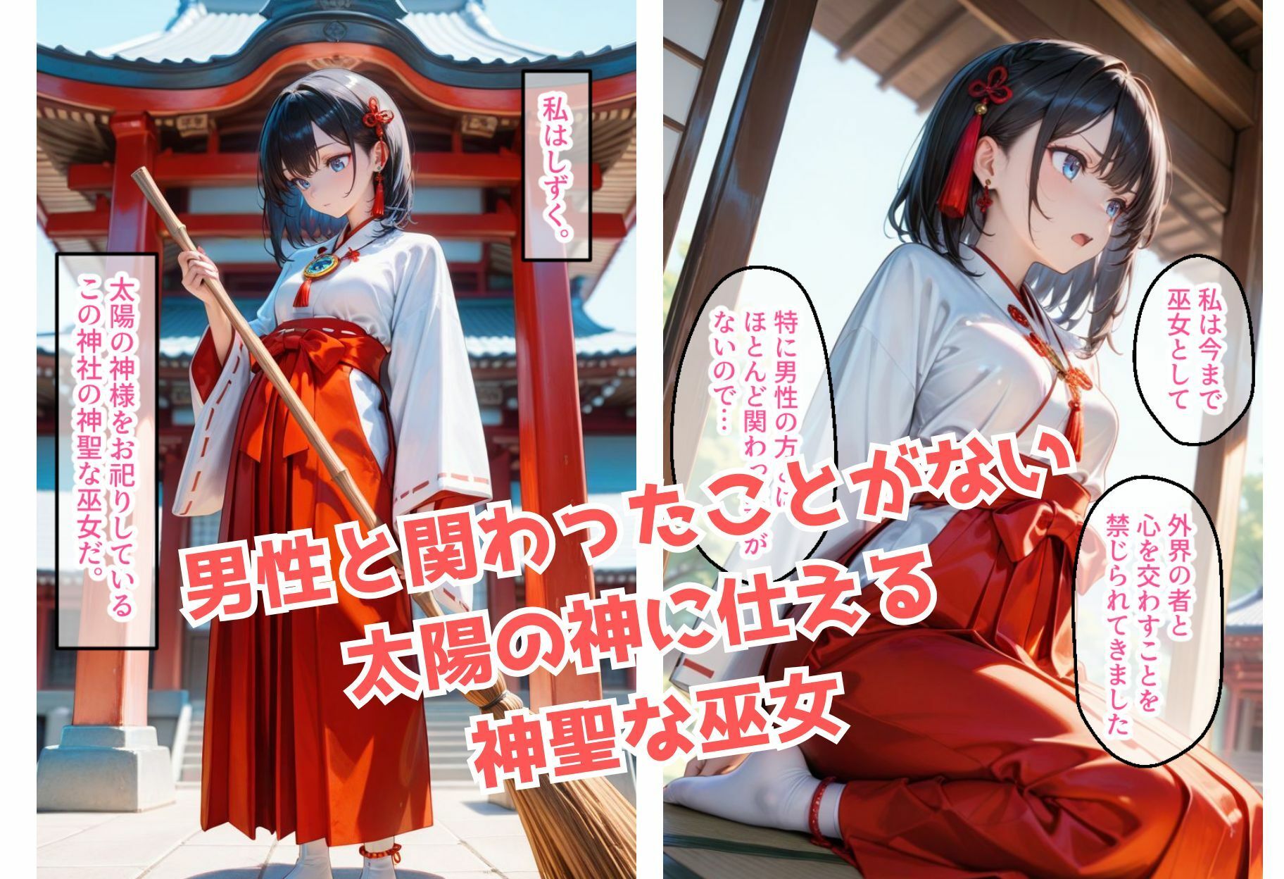 神聖な巫女がチン棒に服従した件【全Pセリフ有】 - サンプル画像 1