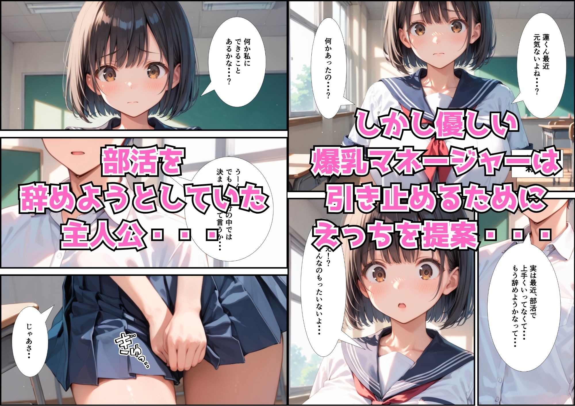 【性春イチャラブDAYS】部活を辞めようとしたら爆乳マネージャーの家でえっちすることになった件 - サンプル画像 2