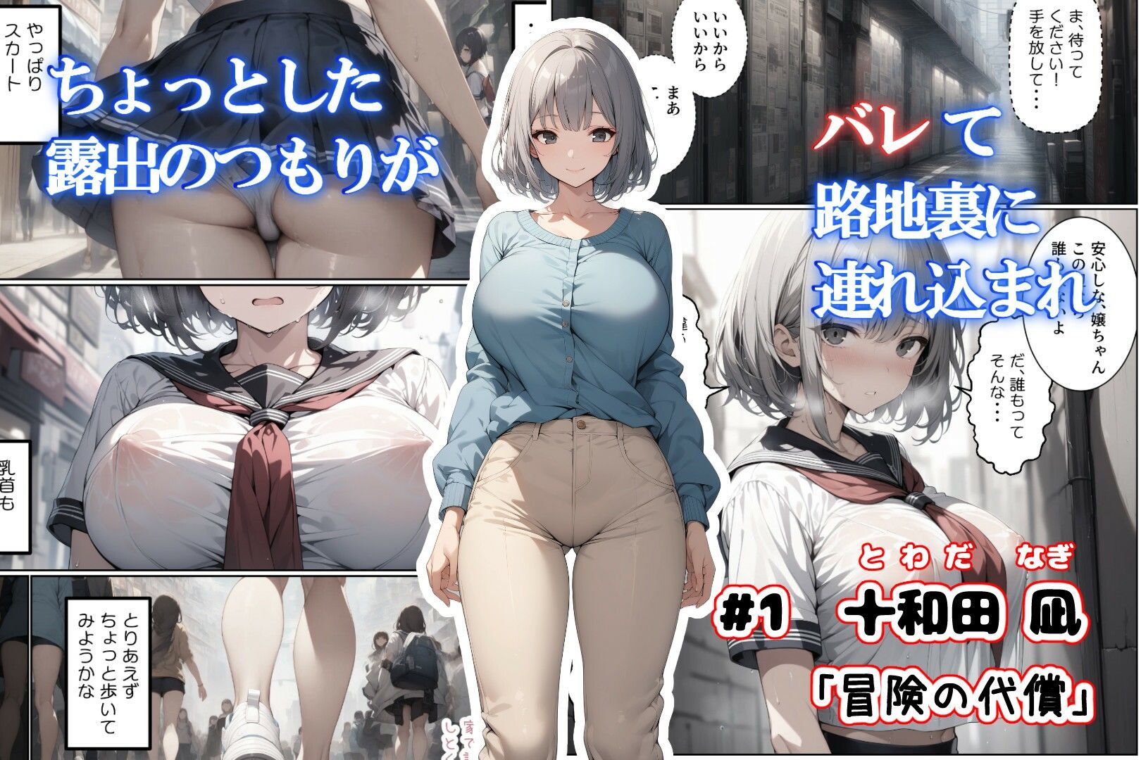 見られた・・・！  露出に堕ちる女子大生達 - サンプル画像 1