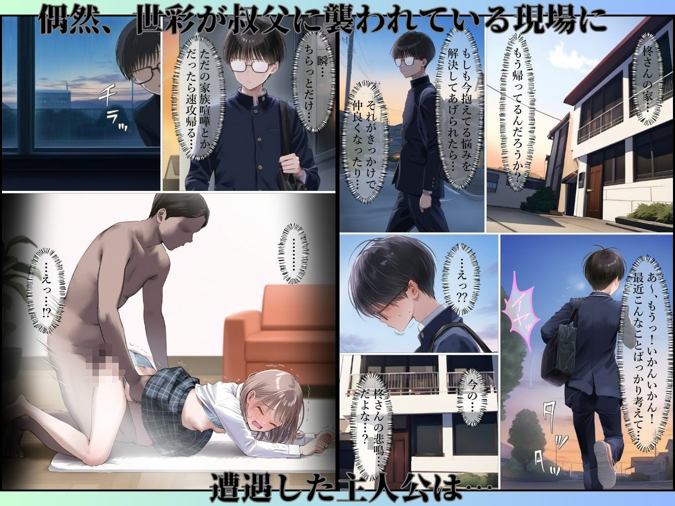 幼馴染が無理やりSEXさせられてるとこに遭遇したら - サンプル画像 5