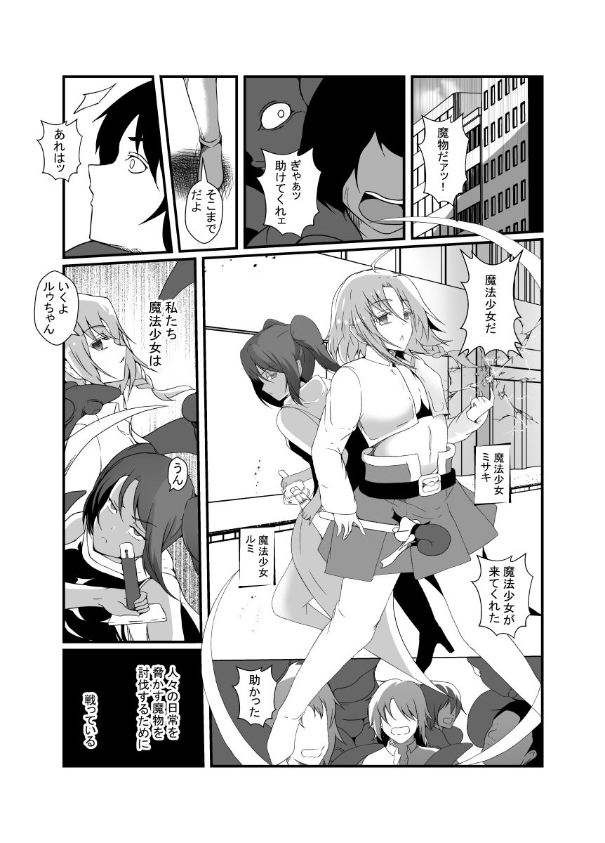 仲良し魔法少女コンビは悪魔の手によりふたなり友情崩壊 - サンプル画像 1