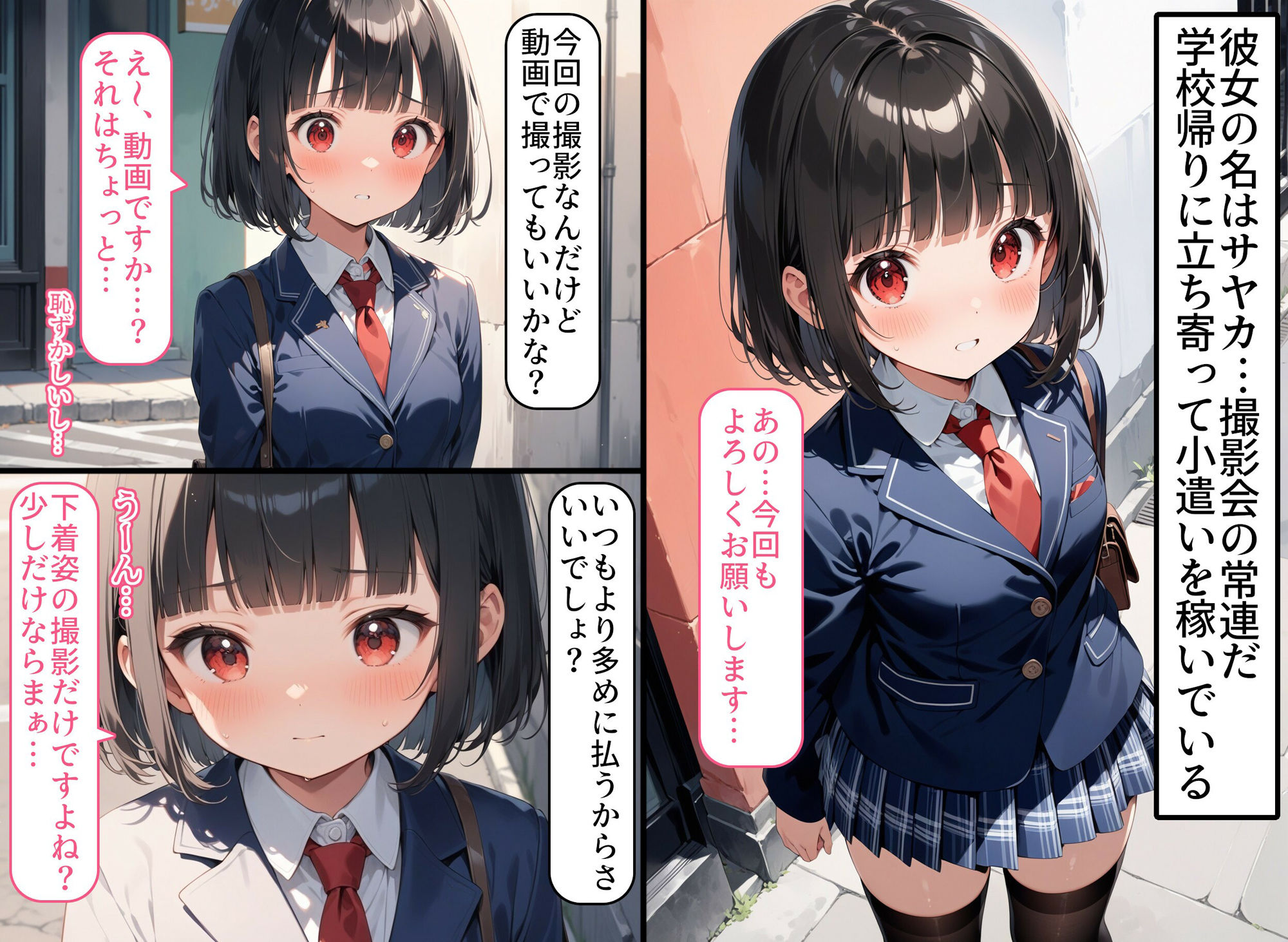 【流出】学校帰りに写真を撮るだけだと騙して彼女たちをハメ撮りしました - サンプル画像 1