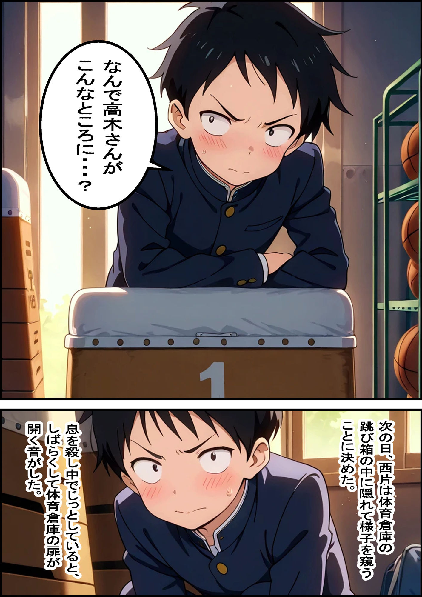 体育倉庫でデカチンマッチョにNTRされちゃう高木さん - サンプル画像 2