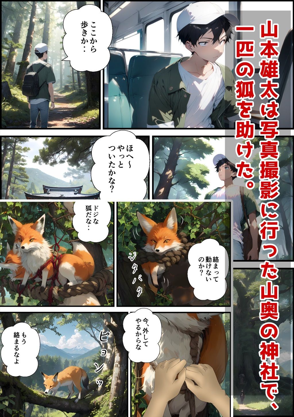 狐を助けて手に入れた催●魔眼の件 - サンプル画像 1