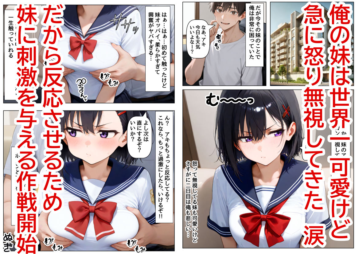 妹が無視してくるから、エッチないたずらをしてみる - サンプル画像 1