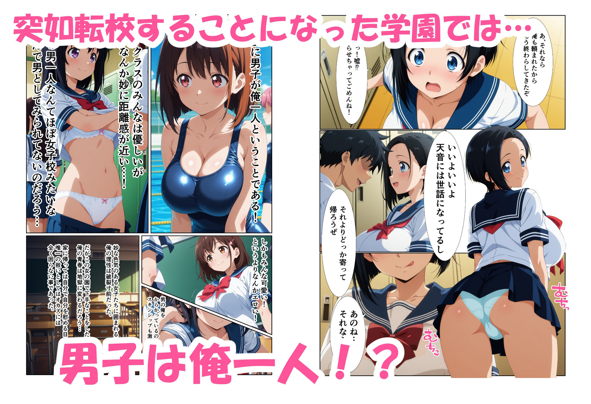いつでもえっちOKの学園で唯一の男子の俺が女子とヤりたい放題する話 - サンプル画像 1