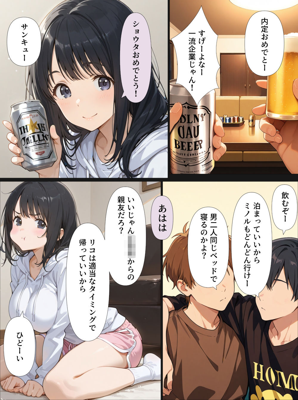 酔いつぶれた親友の彼女をつまみ食いする漫画 - サンプル画像 2