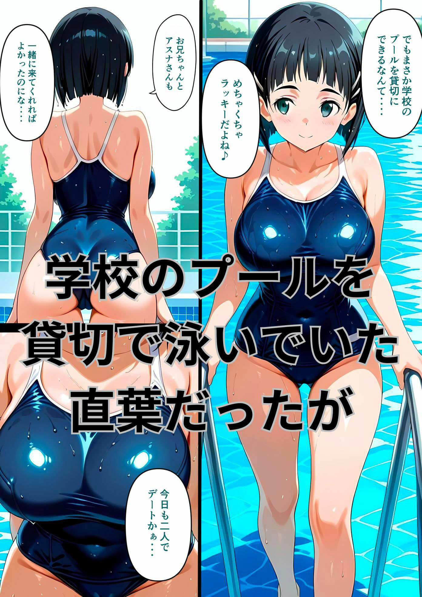 きもいおじさんにエッチな水着を着せられやりたい放題されて快楽堕ちした桐ヶ谷◯葉 - サンプル画像 1