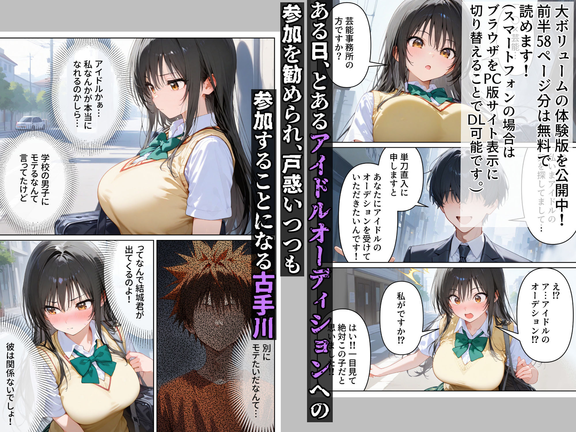 恥辱！屈辱！ヤりすぎアイドルオーディション 古手川〇編 - サンプル画像 1