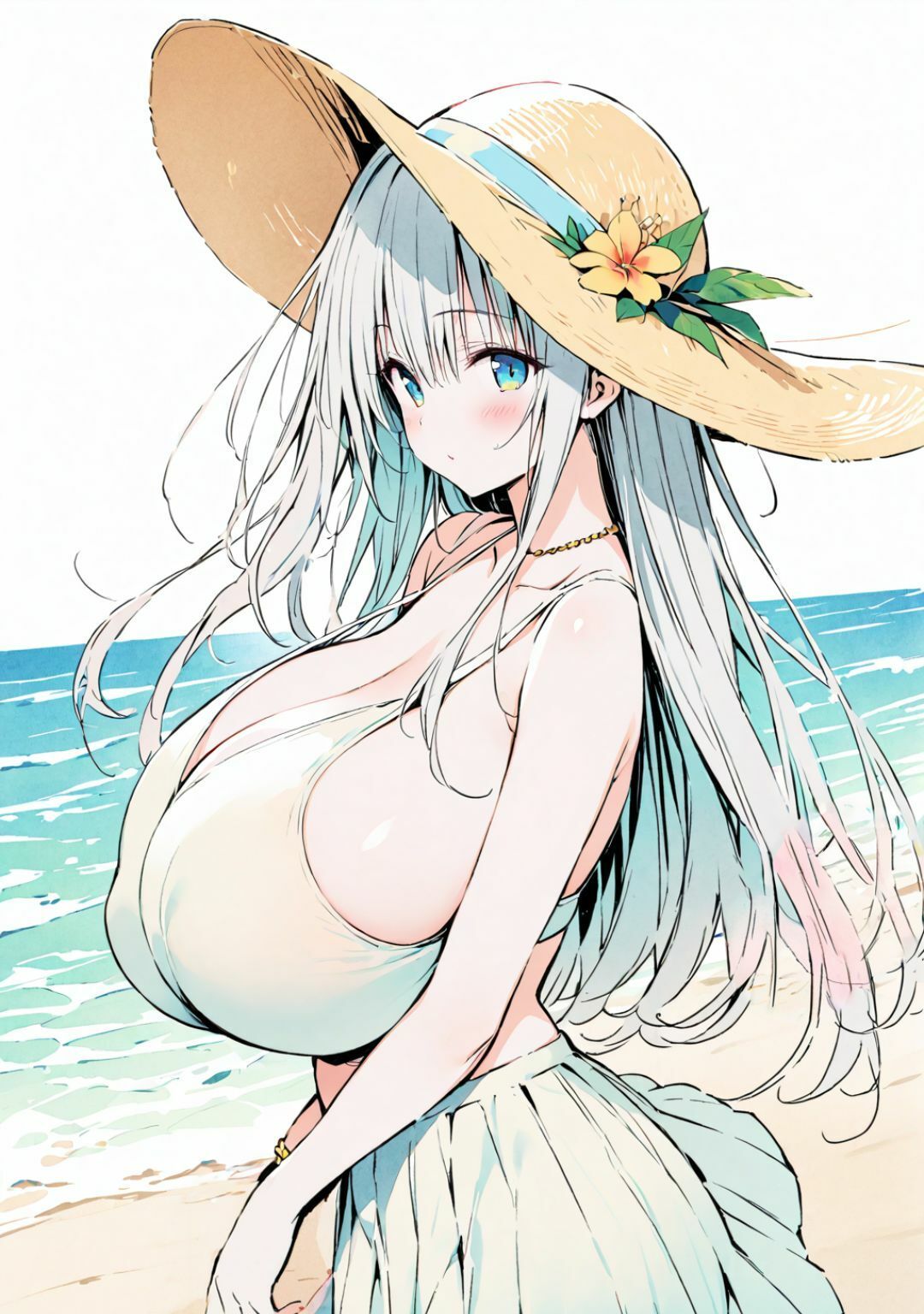 デカペェ海水浴-白波はるか- - サンプル画像 1