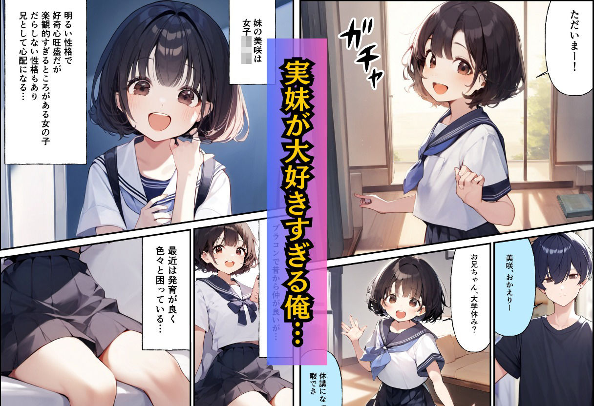 可愛すぎる妹にオナニーを見せてと言われ気づいたら中出ししてた問題 - サンプル画像 1