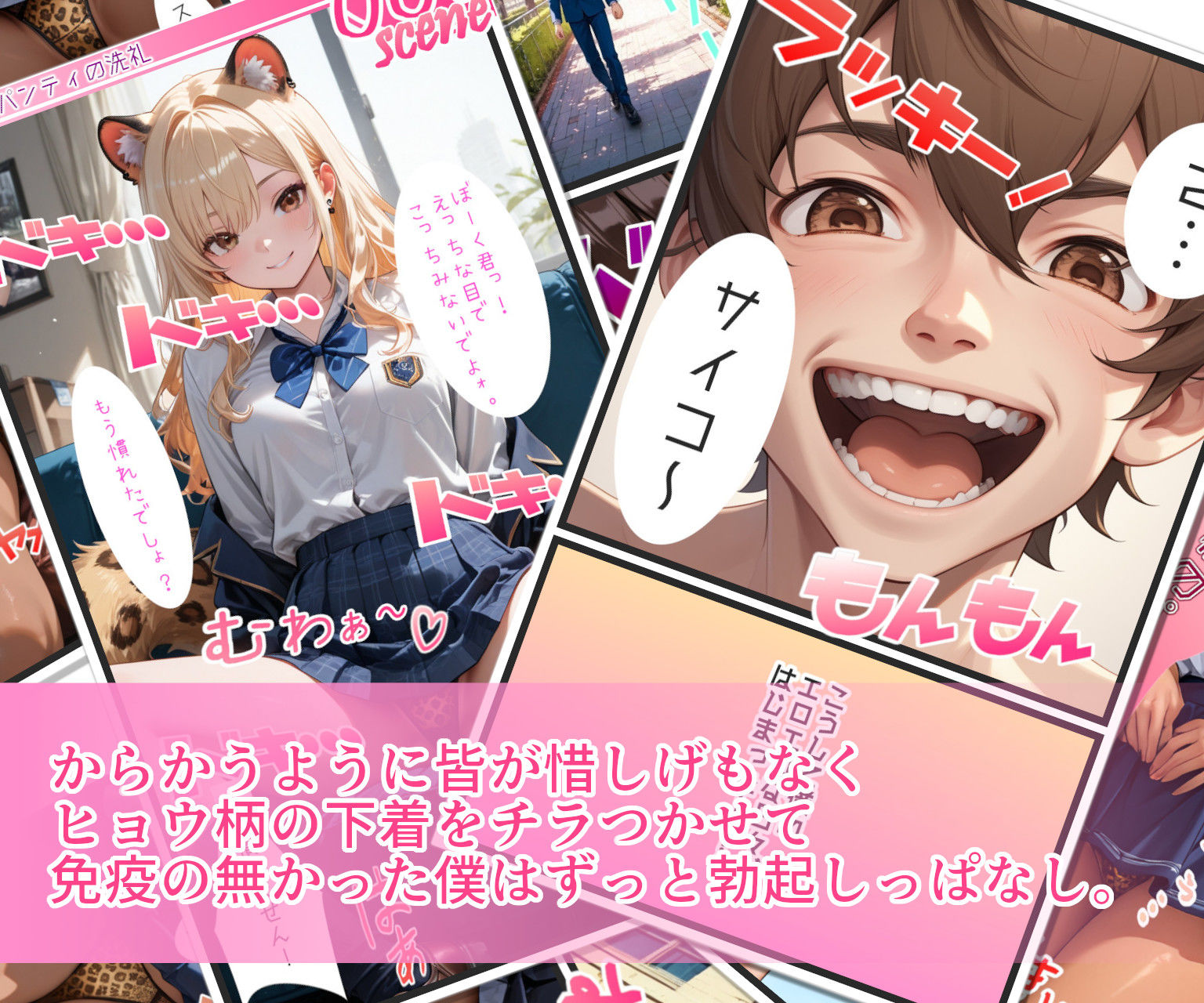 僕の通う学校はヒョウ柄の何かが常にある不思議でエロい場所だった。 - サンプル画像 3