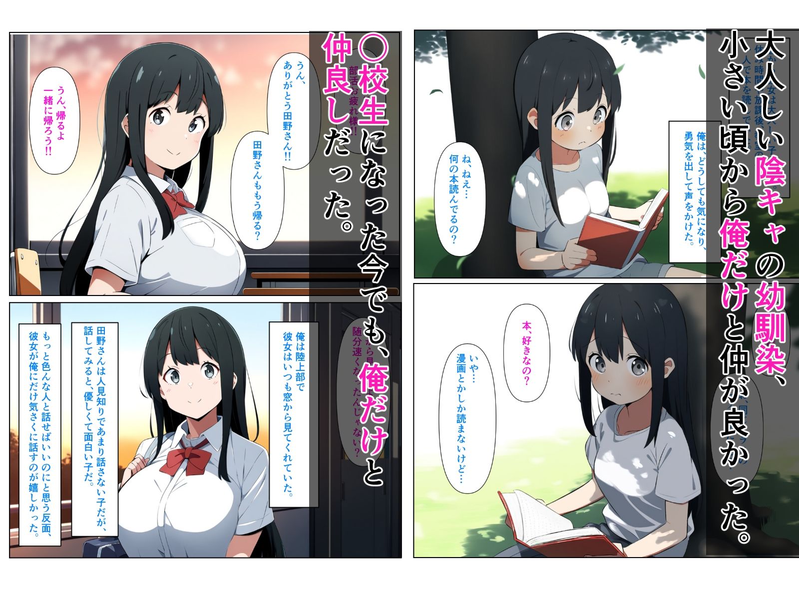 黒髪陰キャの幼馴染をチャラ男先輩に寝取られる話 - サンプル画像 1